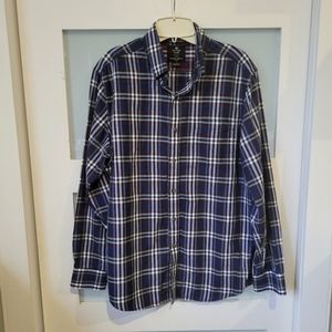 Mens Heritage Viyella Shirt for Black Brown Size L